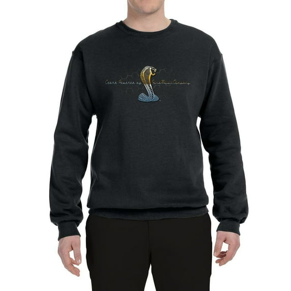 Wild Bobby, Ford Cobra Powered Honeycomb Grill, Cars and Trucks, Unisex Crewneck Graphic Sweatshirt, Black, Large