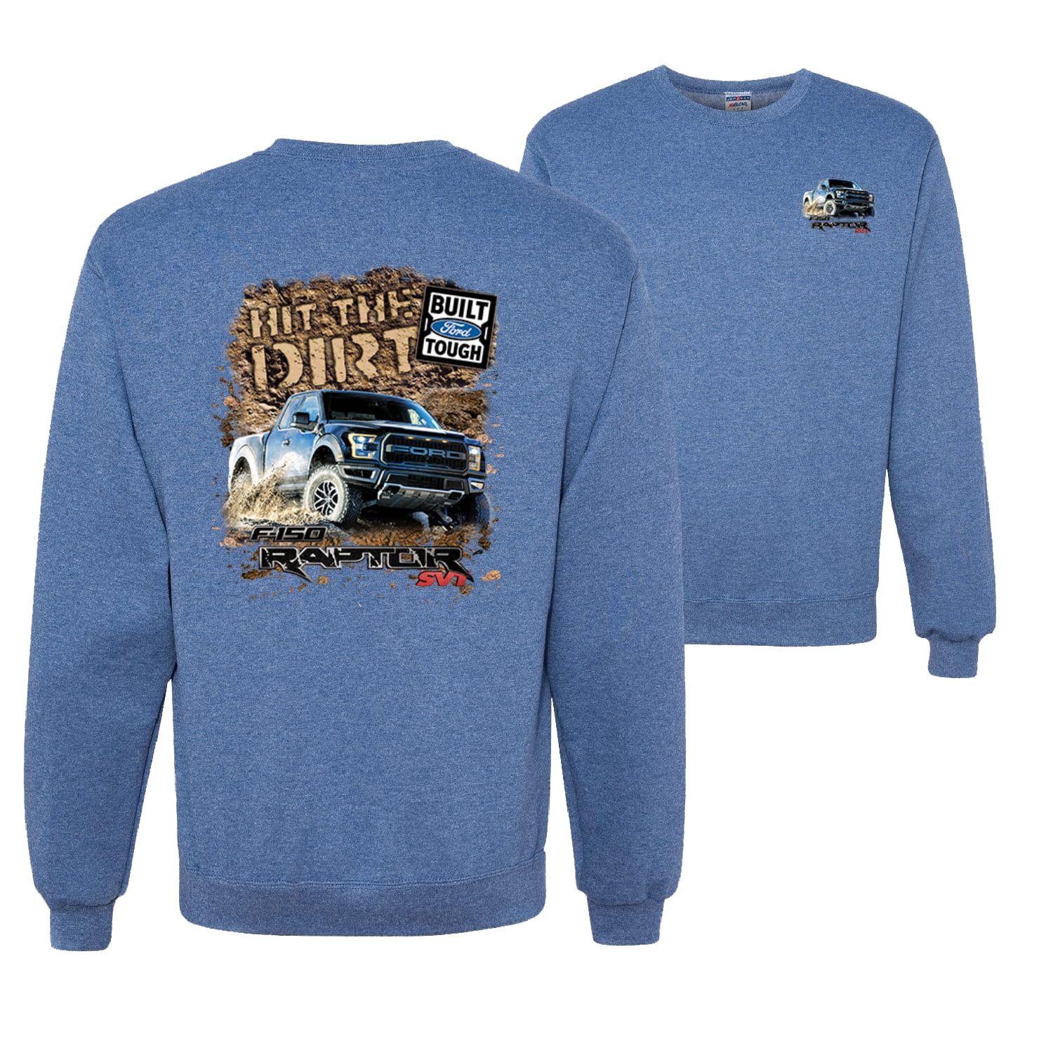 Wild Bobby Ford F 150 Raptor Built Touch Offroading Hit The Dirt Cars and Trucks Front and Back Unisex Crewneck Graphic Sweatshirt Black Medium Walmart Business Supplies