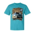 thumbnail image 1 of Wild Bobby, Ford F-150 Raptor Built Touch Offroading Hit The Dirt, Cars and Trucks, Garment-Dyed Washed Look Short Sleeve Tees, Blue Lagoon, Small, 1 of 3