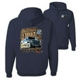 thumbnail image 1 of Wild Bobby,Ford F-150 Raptor Built Touch Offroading Hit the Dirt Cars and Trucks Front and Back Unisex Graphic Hoodie Sweatshirt, Navy, X-Large, 1 of 2
