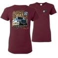 thumbnail image 1 of Wild Bobby,Ford F-150 Raptor Built Touch Offroading Hit the Dirt Cars and Trucks Front and Back Womens Graphic T-Shirt, Maroon, 3XL, 1 of 2