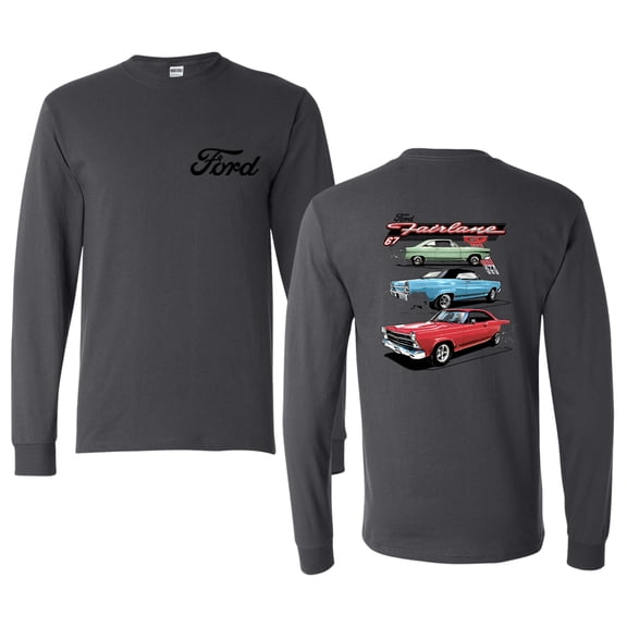 Wild Bobby Ford Fairlane GT 427 Red Blue Green Classic Vintage Car Lover Men Long Sleeve Shirt