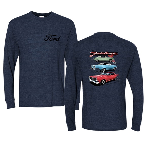 Wild Bobby Ford Fairlane GT 427 Red Blue Green Classic Vintage Car Lover Men Long Sleeve Shirt