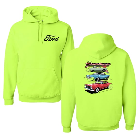 Wild Bobby Ford Fairlane GT 427 Red Blue Green Classic Vintage Car Lover Unisex Hoodie Sweatshirt