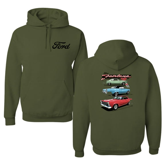 Wild Bobby Ford Fairlane GT 427 Red Blue Green Classic Vintage Car Lover Unisex Hoodie Sweatshirt