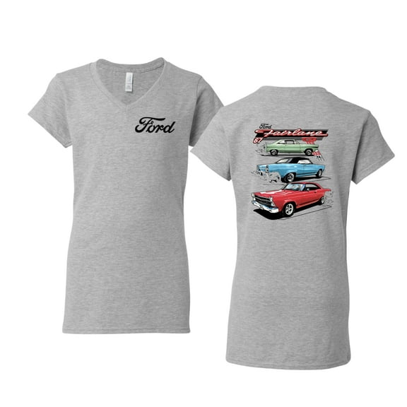 Wild Bobby Ford Fairlane GT 427 Red Blue Green Classic Vintage Car Lover Women Standard V-Neck Tee