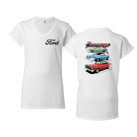 Wild Bobby Ford Fairlane GT 427 Red Blue Green Classic Vintage Car Lover Women Standard V-Neck Tee