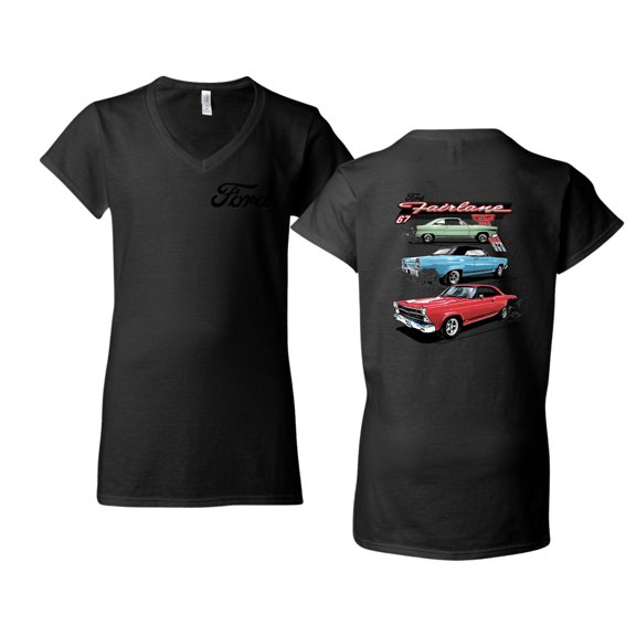 Wild Bobby Ford Fairlane GT 427 Red Blue Green Classic Vintage Car Lover Women Standard V-Neck Tee