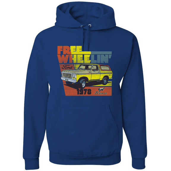 Wild Bobby, Ford Free Wheelin 1978 Bronco Classic Rasta 70s Cars and Trucks Graphic Hoodie Sweatshirt