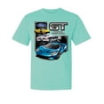 thumbnail image 1 of Wild Bobby, Ford GT American Horse Power Mustang, Cars and Trucks, Garment-Dyed Washed Look Short Sleeve Tees, Mint, Small, 1 of 3