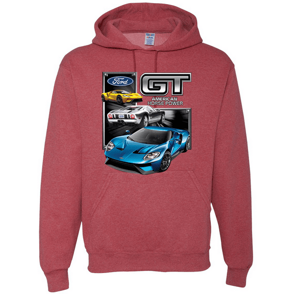 Wild Bobby, Ford GT American Horse Power Mustang Cars and Trucks Graphic Hoodie Sweatshirt