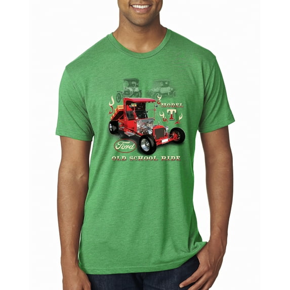 Wild Bobby, Ford Model T Roadster 1923 Old School Ride Classic Vintage | Mens Cars and Trucks Premium Tri Blend T-Shirt, Envy, 2XL