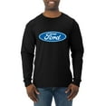 thumbnail image 1 of Wild Bobby, Ford Motors Blue Logo, Cars and Trucks, Men Long Sleeve Shirt, Black, Small, 1 of 4