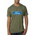 thumbnail image 1 of Wild Bobby, Ford Motors Blue Logo, Cars and Trucks, Men Premium Tri Blend Tee, Military Green, Medium, 1 of 4