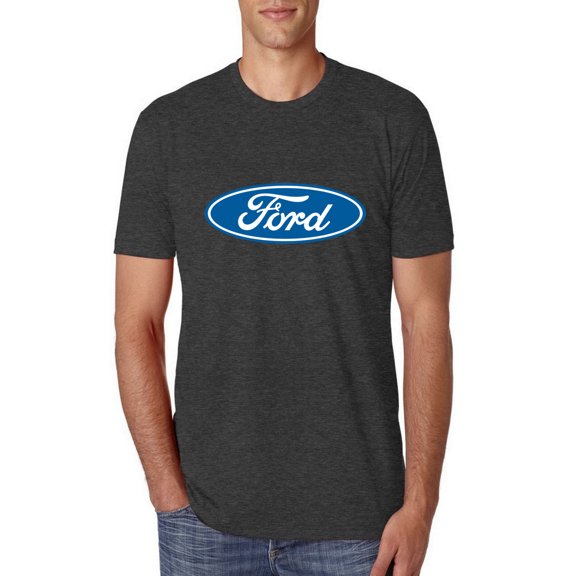 Wild Bobby, Ford Motors Blue Logo, Cars and Trucks, Men Premium Tri Blend Tee, Vintage Black, Small