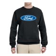 thumbnail image 1 of Wild Bobby, Ford Motors Blue Logo, Cars and Trucks, Unisex Crewneck Graphic Sweatshirt, Black, Small, 1 of 4