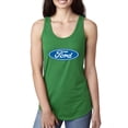 thumbnail image 1 of Wild Bobby, Ford Motors Blue Logo, Cars and Trucks, Women Racerback Tank Top, Kelly, X-Large, 1 of 4