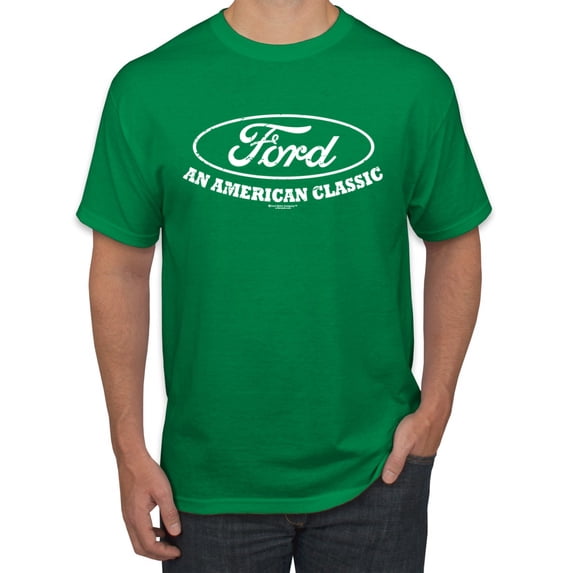 Wild Bobby, Ford Motors an American Classic, Cars and Trucks, Men Graphic Tee, Kelly, Large