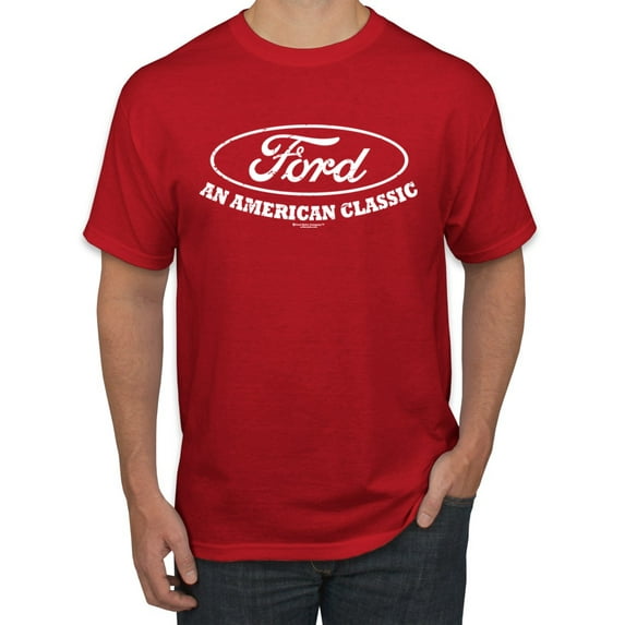 Wild Bobby, Ford Motors an American Classic, Cars and Trucks, Men Graphic Tee, Red, Medium