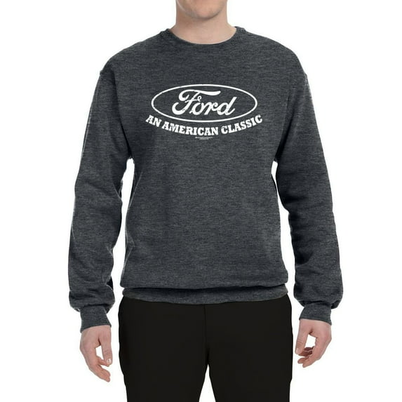 Wild Bobby, Ford Motors an American Classic, Cars and Trucks, Unisex Crewneck Graphic Sweatshirt, Charcoal, X-Large