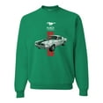 thumbnail image 1 of Wild Bobby, Ford Mustang 50 Years, Cars and Trucks, Unisex Crewneck Graphic Sweatshirt, Kelly, X-Large, 1 of 4