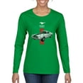 thumbnail image 1 of Wild Bobby, Ford Mustang 50 Years, Cars and Trucks, Women Graphic Long Sleeve Tee, Kelly, XX-Large, 1 of 4
