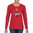 thumbnail image 1 of Wild Bobby, Ford Mustang 50 Years, Cars and Trucks, Women Graphic Long Sleeve Tee, Red, Medium, 1 of 4