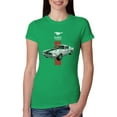thumbnail image 1 of Wild Bobby, Ford Mustang 50 Years, Cars and Trucks, Women Slim Fit Junior Tee, Kelly, Large, 1 of 4