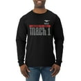 thumbnail image 1 of Wild Bobby, Ford Mustang 50 Years Logo Mach 1 Classic Emblem, Cars and Trucks, Men Long Sleeve Shirt, Black, Small, 1 of 4