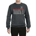 thumbnail image 1 of Wild Bobby, Ford Mustang 50 Years Logo Mach 1 Classic Emblem, Cars and Trucks, Unisex Crewneck Graphic Sweatshirt, Charcoal, Large, 1 of 4