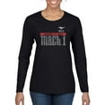 thumbnail image 1 of Wild Bobby, Ford Mustang 50 Years Logo Mach 1 Classic Emblem, Cars and Trucks, Women Graphic Long Sleeve Tee, Black, Medium, 1 of 4