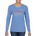 thumbnail image 1 of Wild Bobby, Ford Mustang 50 Years Logo Mach 1 Classic Emblem, Cars and Trucks, Women Graphic Long Sleeve Tee, Light Blue, Medium, 1 of 4