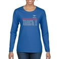 thumbnail image 1 of Wild Bobby, Ford Mustang 50 Years Logo Mach 1 Classic Emblem, Cars and Trucks, Women Graphic Long Sleeve Tee, Royal, X-Large, 1 of 4