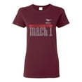 thumbnail image 1 of Wild Bobby, Ford Mustang 50 Years Logo Mach 1 Classic Emblem, Cars and Trucks, Women Graphic Tee, Maroon, X-Large, 1 of 4