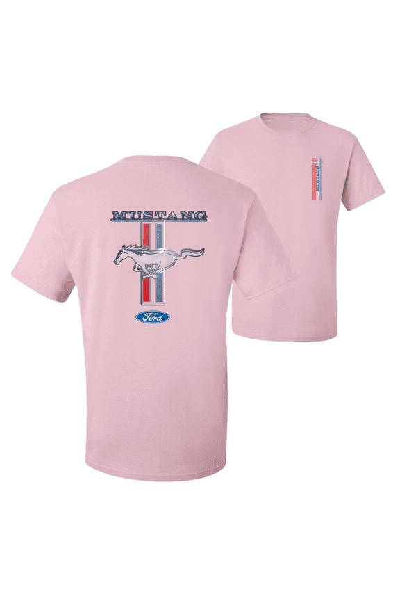 , Ford Mustang Classic Pony USA Logo Emblem Front Back F&B Cars and Trucks Graphic T-Shirt