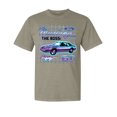 thumbnail image 1 of Wild Bobby, Ford Mustang GT The Boss Retro Neon Vintage, Cars and Trucks, Garment-Dyed Washed Look Short Sleeve Tees, Sand, Large, 1 of 3