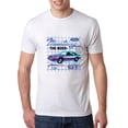 thumbnail image 1 of Wild Bobby, Ford Mustang GT The Boss Retro Neon Vintage | Mens Cars and Trucks Premium Tri Blend T-Shirt, Heather White, 2XL, 1 of 4