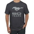 thumbnail image 1 of Wild Bobby, Ford Mustang Logo 50 Years Vintage Emblem, Cars and Trucks, Men Graphic Tee, Charcoal, Small, 1 of 4