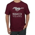 thumbnail image 1 of Wild Bobby, Ford Mustang Logo 50 Years Vintage Emblem, Cars and Trucks, Men Graphic Tee, Maroon, 3X-Large, 1 of 4