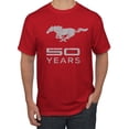 thumbnail image 1 of Wild Bobby, Ford Mustang Logo 50 Years Vintage Emblem, Cars and Trucks, Men Graphic Tee, Red, Small, 1 of 4