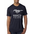 thumbnail image 1 of Wild Bobby, Ford Mustang Logo 50 Years Vintage Emblem, Cars and Trucks, Men Premium Tri Blend Tee, Vintage Navy, Medium, 1 of 4