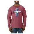 thumbnail image 1 of Wild Bobby Ford Mustang Retro USA Vintage Logo Classic Bar, Cars and Trucks Men Long Sleeve Shirt, 1 of 6