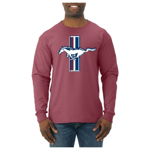 Wild Bobby Ford Mustang Retro USA Vintage Logo Classic Bar, Cars and Trucks Men Long Sleeve Shirt