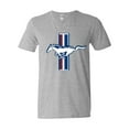 thumbnail image 1 of Wild Bobby Ford Mustang Retro USA Vintage Logo Classic Bar, Cars and Trucks Mens V-Neck T-Shirt, 1 of 6