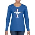 thumbnail image 1 of Wild Bobby Ford Mustang Retro USA Vintage Logo Classic Bar, Cars and Trucks Women Graphic Long Sleeve Tee, 1 of 6