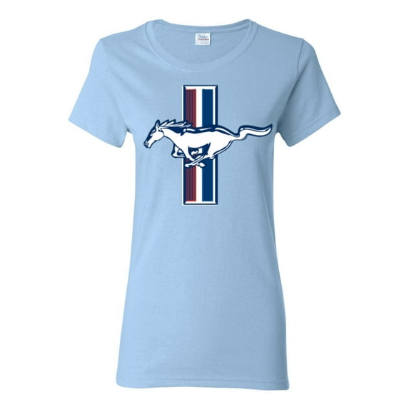Wild Bobby Ford Mustang Retro USA Vintage Logo Classic Bar, Cars and Trucks Women Graphic Tee