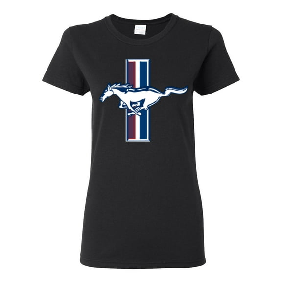 Wild Bobby Ford Mustang Retro USA Vintage Logo Classic Bar, Cars and Trucks Women Graphic Tee