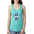 thumbnail image 1 of Wild Bobby Ford Mustang Retro USA Vintage Logo Classic Bar, Cars and Trucks Women Racerback Tank Top, 1 of 6