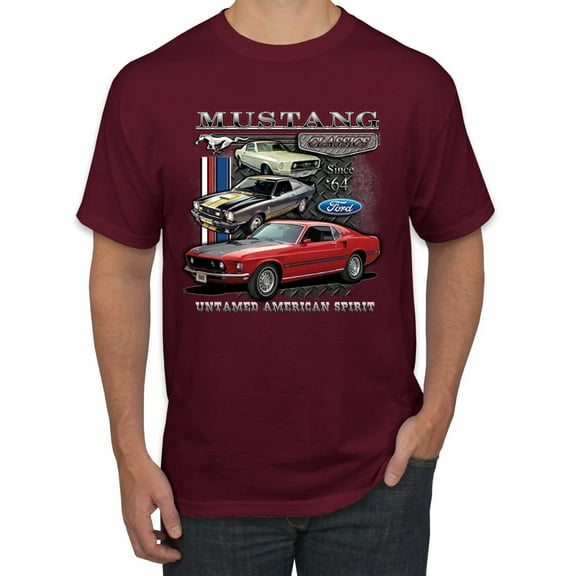 Wild Bobby Ford Mustang Untamed Spirit Mens Cars and Trucks Men Tee