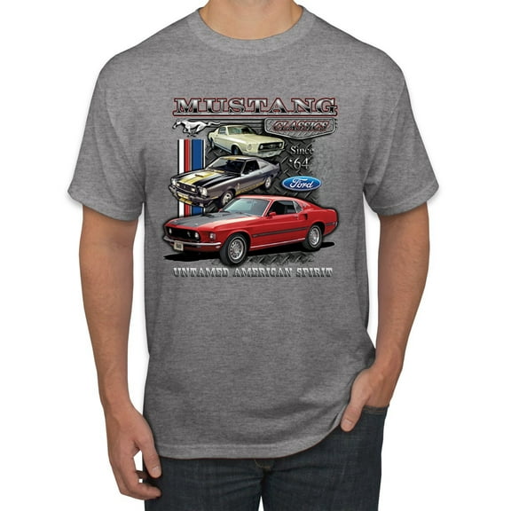 Wild Bobby Ford Mustang Untamed Spirit Mens Cars and Trucks Men Tee